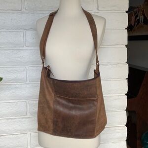 Lily & Lola Anthropologie distressed leather bag